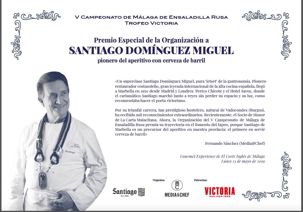 Premio Especial a la Trayectoria a Santiago Domínguez Miguel